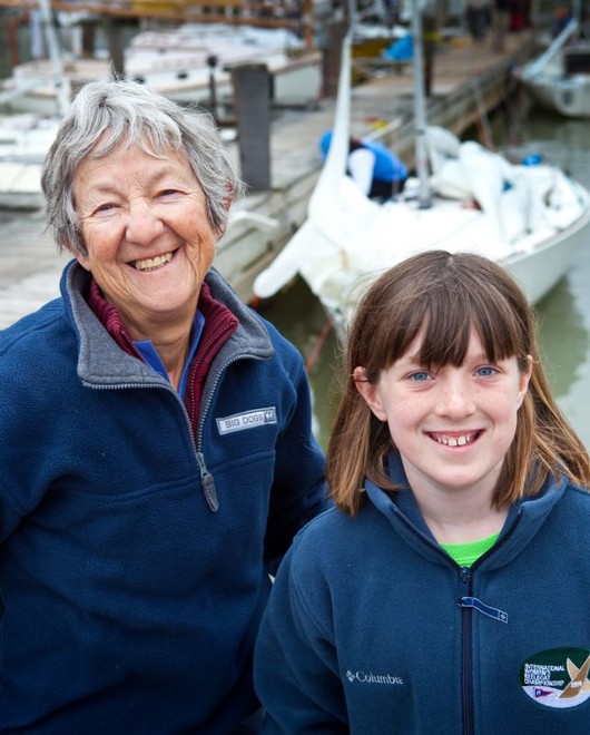 The oldest and youngest competitors - Theresa Smith and Bridget Lawless from Rochester, NY, - Rolex International Women’s Keelboat Championship ©  Rolex / Dan Nerney